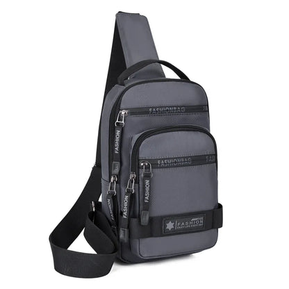 Chest Bag For Men New Large Capacity Shoulder Travel Lightweight Nylon Crossbody Bag Backpack