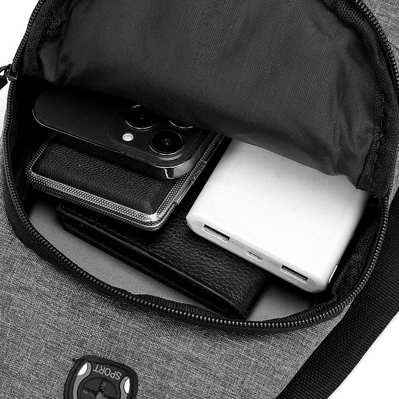 Chest Bag Men's One Shoulder Crossbody Bag Large Capacity Outdoor Sports Leisure Fashion Small Shoulder Bag Backpack Men's