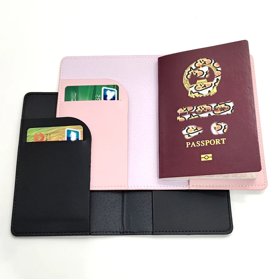 2PCS a Set Mr/Mrs Lovers Couples PU Leather Passport Cover Case Holder Travel Accessories Wallet for Women For Men