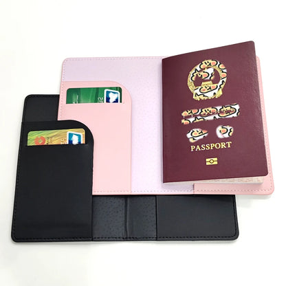 2PCS a Set Mr/Mrs Lovers Couples PU Leather Passport Cover Case Holder Travel Accessories Wallet for Women For Men