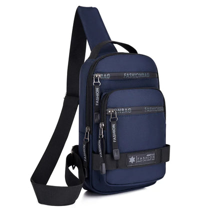 Chest Bag For Men New Large Capacity Shoulder Travel Lightweight Nylon Crossbody Bag Backpack