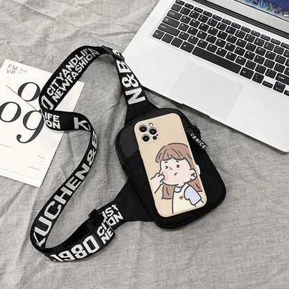 Men's Shoulder Bag INS Trend Waterproof Small Backpack Mobile Phone Man's Messenger Bag Square Bag Crossbody Bags