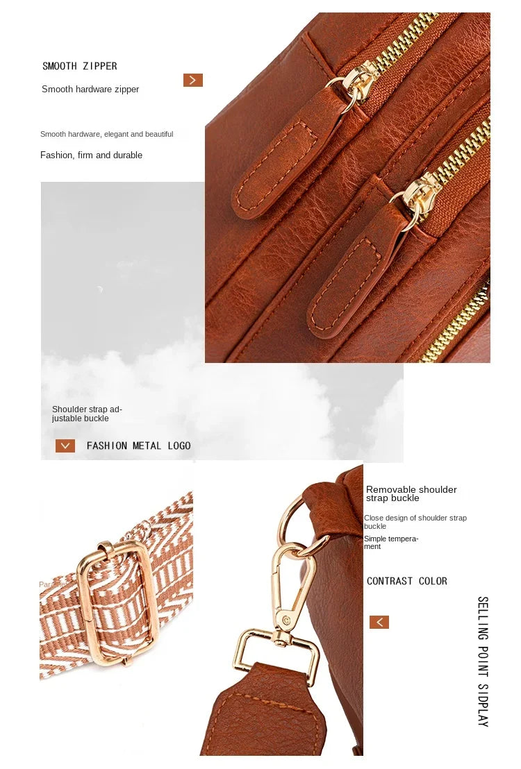 Women Bag Fashion Sling Bag for Woman High Quality PU Leather Pack Crossbody Chest Bolsa Feminina Sacs À Main Shoulder Messenger