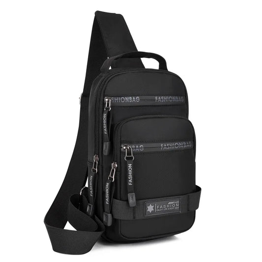 Chest Bag For Men New Large Capacity Shoulder Travel Lightweight Nylon Crossbody Bag Backpack