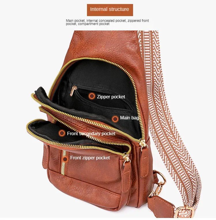 Women Bag Fashion Sling Bag for Woman High Quality PU Leather Pack Crossbody Chest Bolsa Feminina Sacs À Main Shoulder Messenger