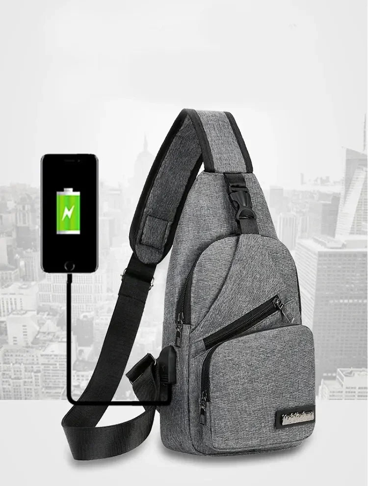 Chest Bag Men's One Shoulder Crossbody Bag Large Capacity Outdoor Sports Leisure Fashion Small Shoulder Bag Backpack Men's