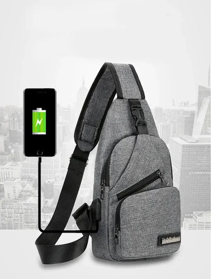 Chest Bag Men's One Shoulder Crossbody Bag Large Capacity Outdoor Sports Leisure Fashion Small Shoulder Bag Backpack Men's