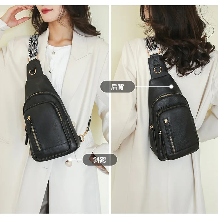 Women Bag Fashion Sling Bag for Woman High Quality PU Leather Pack Crossbody Chest Bolsa Feminina Sacs À Main Shoulder Messenger