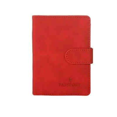 Leather Passport Holder Covers Case Waterproof Travel Credit Card Wallet Cute Passport Book for Women/Men Buckle Passport Cover