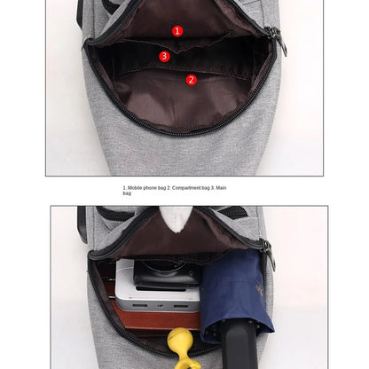 Fashion Casual Crossbody Bag Small Men's Shoulder Bag Men Diagonal Backpack Messenger Phone Bag Boy Fanny Chest Pack