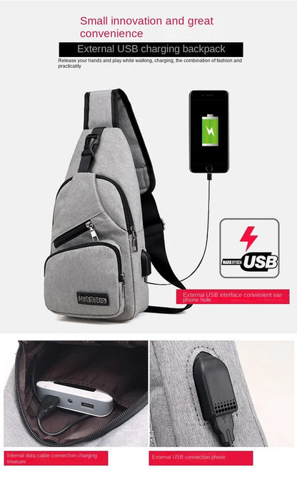 Fashion Casual Crossbody Bag Small Men's Shoulder Bag Men Diagonal Backpack Messenger Phone Bag Boy Fanny Chest Pack