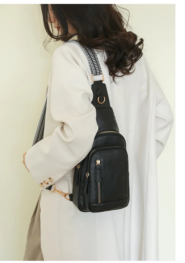 Women Bag Fashion Sling Bag for Woman High Quality PU Leather Pack Crossbody Chest Bolsa Feminina Sacs À Main Shoulder Messenger