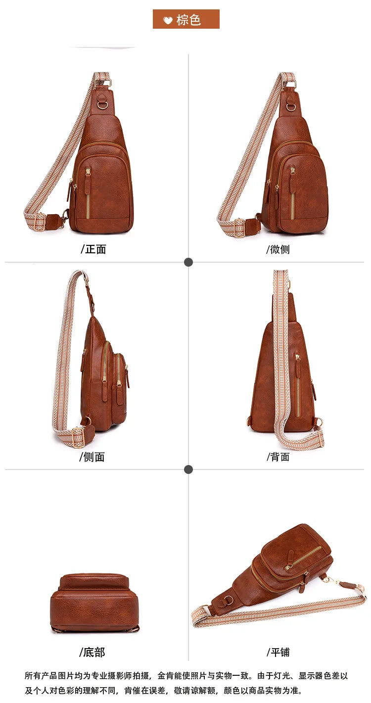 Women Bag Fashion Sling Bag for Woman High Quality PU Leather Pack Crossbody Chest Bolsa Feminina Sacs À Main Shoulder Messenger