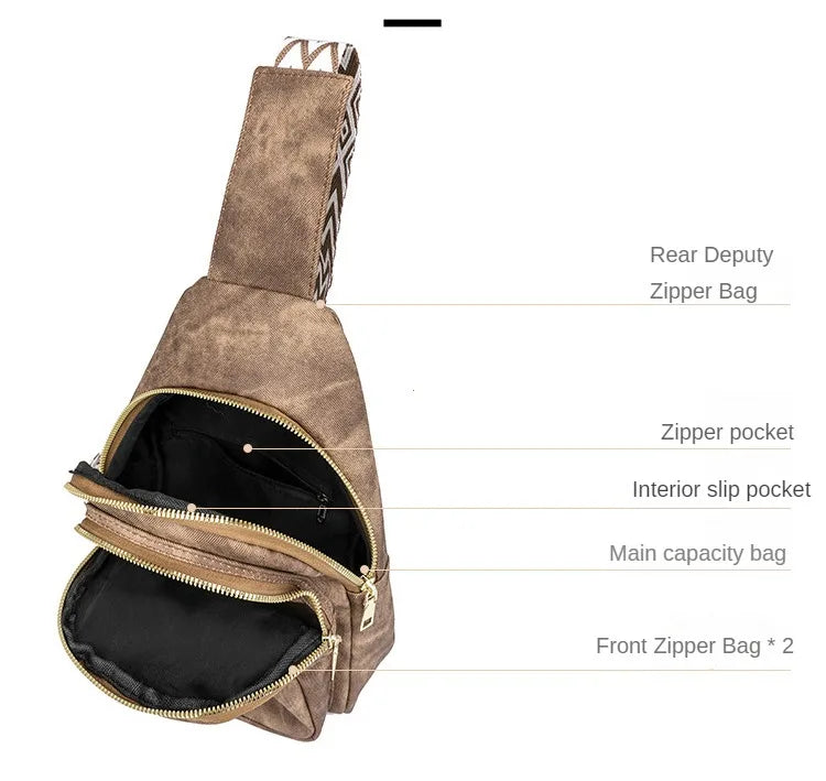 Women Bag Fashion Sling Bag for Woman High Quality PU Leather Pack Crossbody Chest Bolsa Feminina Sacs À Main Shoulder Messenger