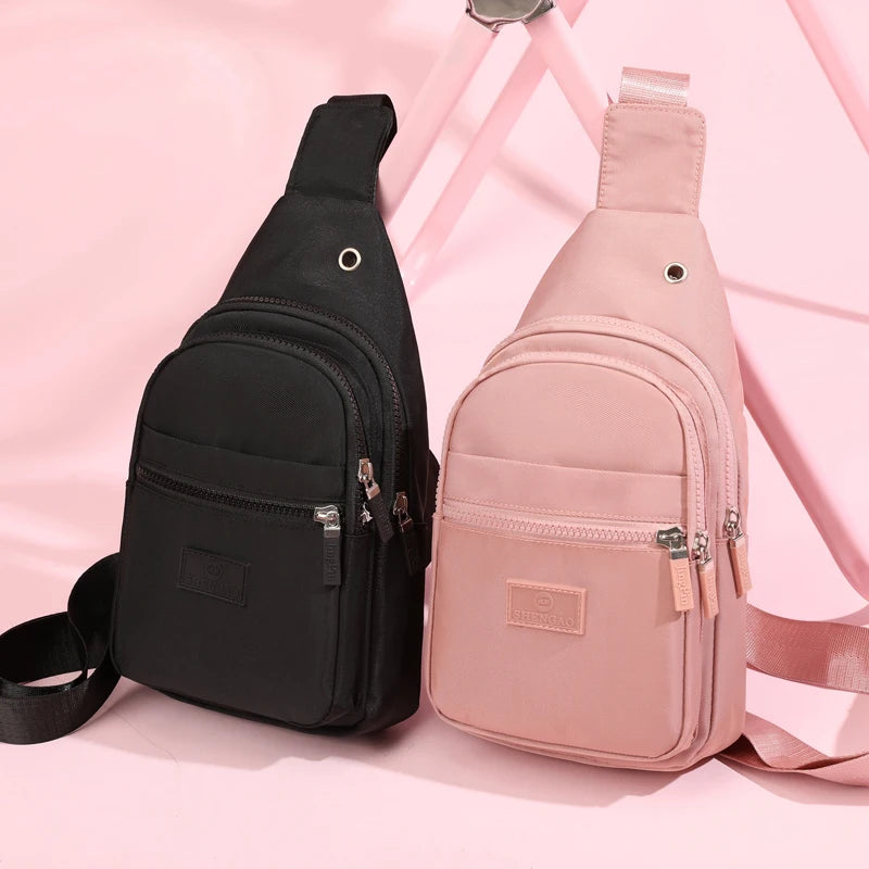 Women's Chest Bag Pure Color Nylon Women's Bag Good Quality Shoulder Bag Casual Women's Crossbody Bag Fashion Female Bag
