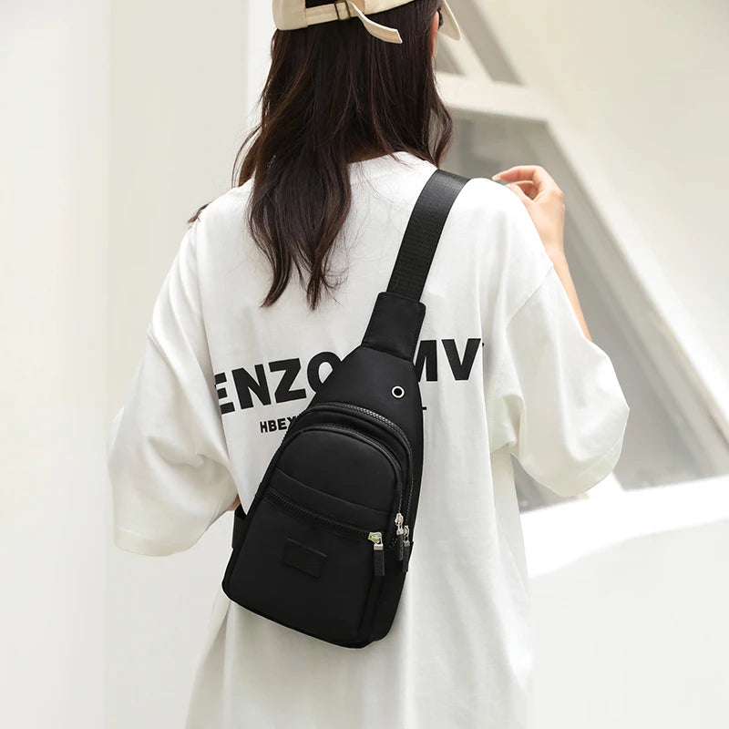 Women's Chest Bag Pure Color Nylon Women's Bag Good Quality Shoulder Bag Casual Women's Crossbody Bag Fashion Female Bag