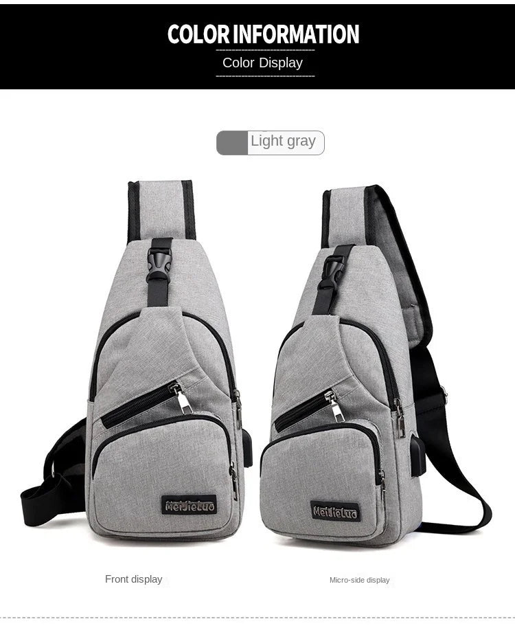 Fashion Casual Crossbody Bag Small Men's Shoulder Bag Men Diagonal Backpack Messenger Phone Bag Boy Fanny Chest Pack