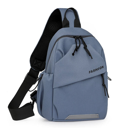 1piece fashion nylon messenger bag, Women's chest bag, adjustable shoulder strap, zipper closure, suitable for outdoor, sports, commuting