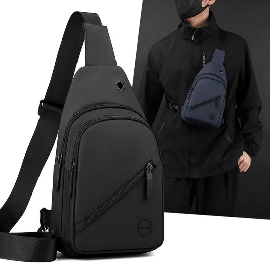 Lightweight Men's Chest Bag, Casual Nylon Crossbody Bag,Hiking Multipurpose Sling Bag for Outdoor Sports & Daily Commute
