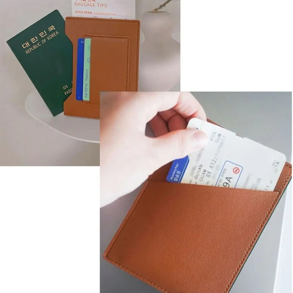 2025 Women Portable Multicolor Passport Cover Holder Case Multi-slots Waterproof Card Holder Men PU Leather Passport Bag Unisex