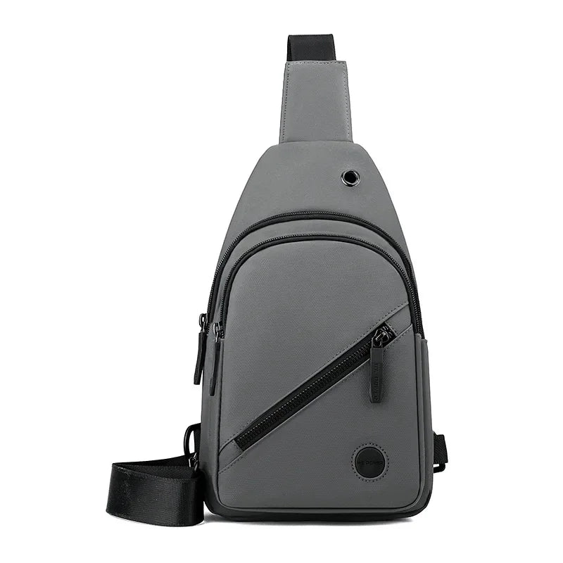 Lightweight Men's Chest Bag, Casual Nylon Crossbody Bag,Hiking Multipurpose Sling Bag for Outdoor Sports & Daily Commute
