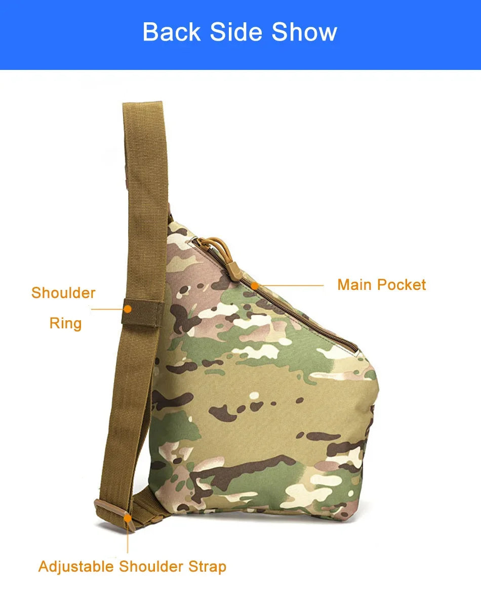 DIENQI Anti-theft Men Chest Bag Waterproof Chest Pack Travel  Personal Pocket Tactical Male Sling Bag Chest Cross body Bag Pauch