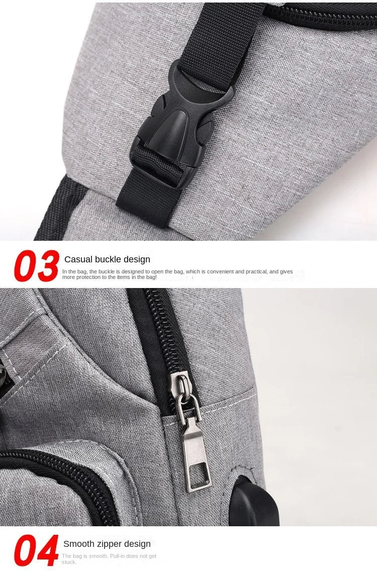 Fashion Casual Crossbody Bag Small Men's Shoulder Bag Men Diagonal Backpack Messenger Phone Bag Boy Fanny Chest Pack