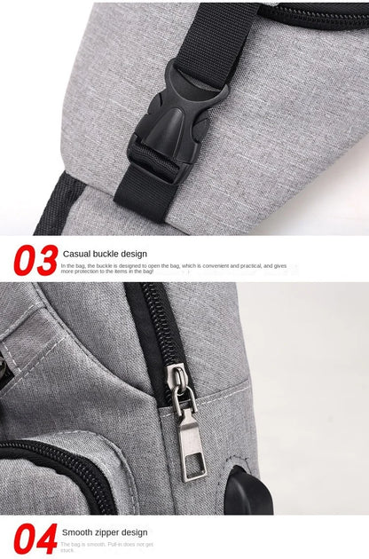 Fashion Casual Crossbody Bag Small Men's Shoulder Bag Men Diagonal Backpack Messenger Phone Bag Boy Fanny Chest Pack