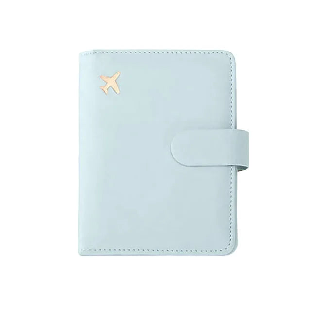Leather Passport Holder Covers Case Waterproof Travel Credit Card Wallet Cute Passport Book for Women/Men Buckle Passport Cover