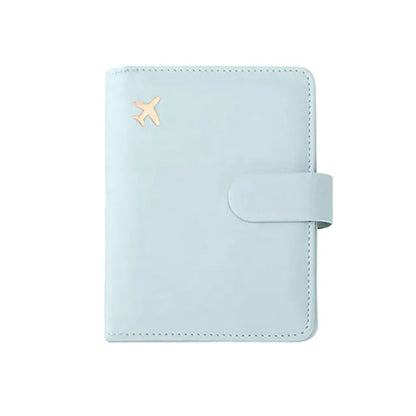 Leather Passport Holder Covers Case Waterproof Travel Credit Card Wallet Cute Passport Book for Women/Men Buckle Passport Cover