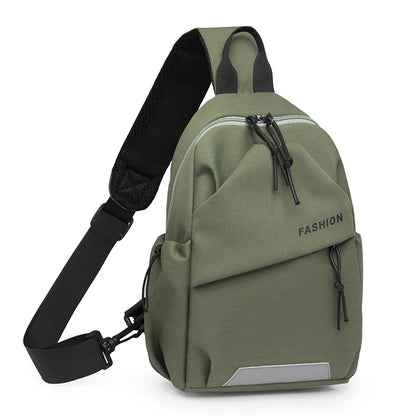 1piece fashion nylon messenger bag, Women's chest bag, adjustable shoulder strap, zipper closure, suitable for outdoor, sports, commuting