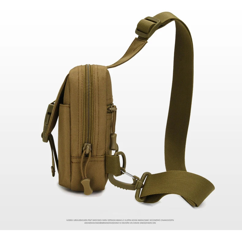 Tactical Chest Bag Military Trekking Pack EDC Sports Bag Shoulder Bag Crossbody Pack Assault Pouch for Hiking Cycling Camping