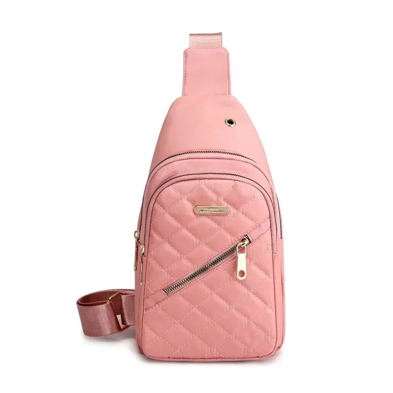 Women's Crossbody Bag Chest Bag Composite Fabric Leisure Shoulder Bag Ladies Backpack Embroidered