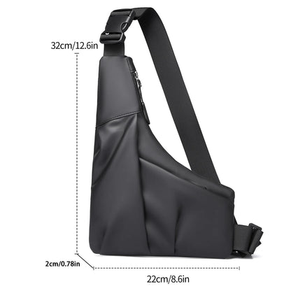 Stylish, Simple, Neutral Style, Large Capacity, Multifunctional, Durable And Scratch-resistant Men's Casual Shoulder Bag