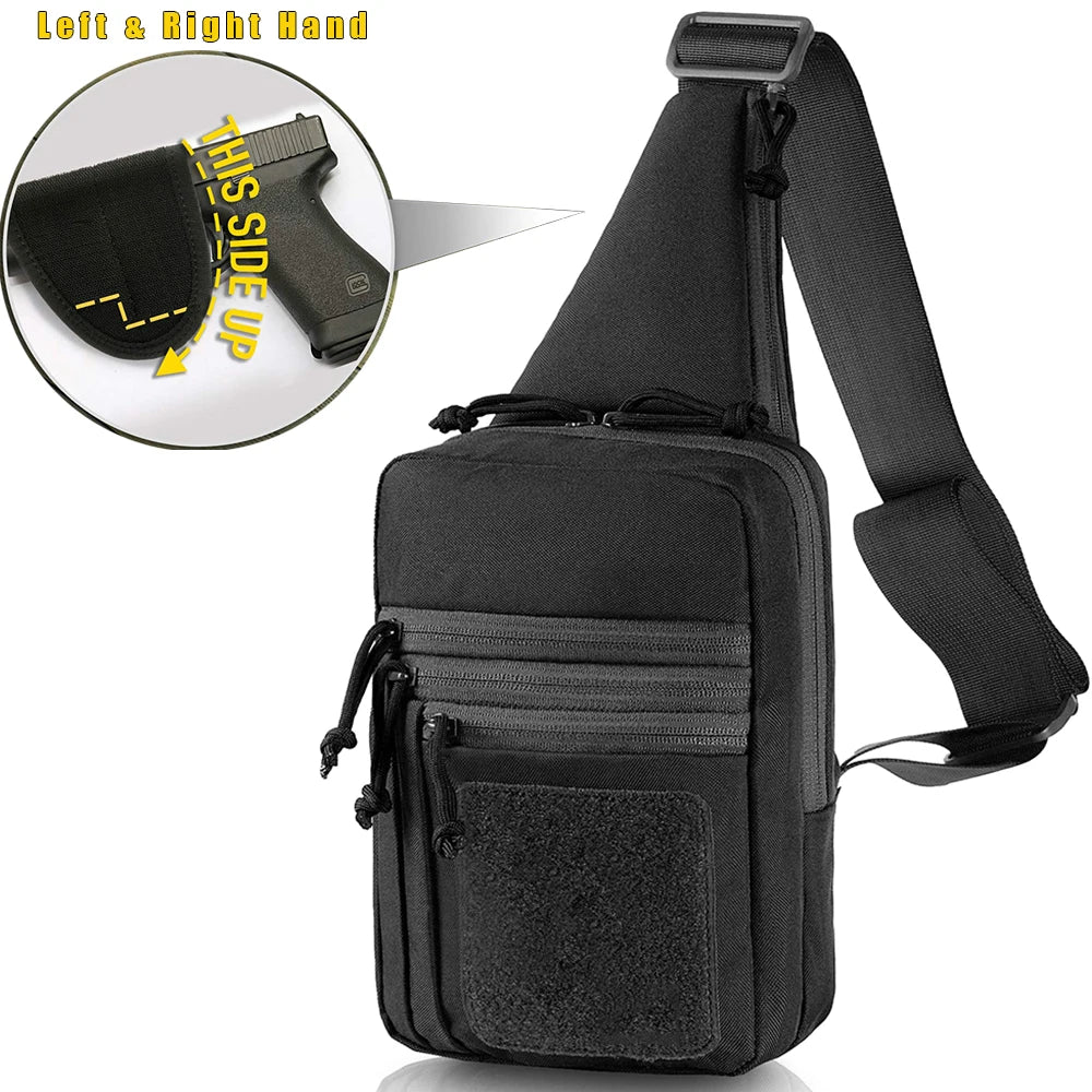 Concealed Carry Gun Bag Shoulder Strap for Pistol Holster Shoulder Chest Bag for Left and Right Hunting Outdoor