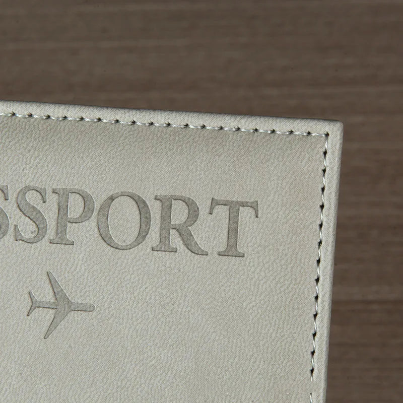 PU Leather Passport Cover For Men & Women Organizer - Protective Card Holder ID Document Covers World Map Travel Passport Case