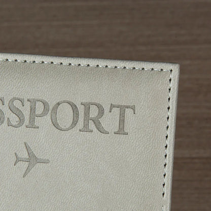 PU Leather Passport Cover For Men & Women Organizer - Protective Card Holder ID Document Covers World Map Travel Passport Case