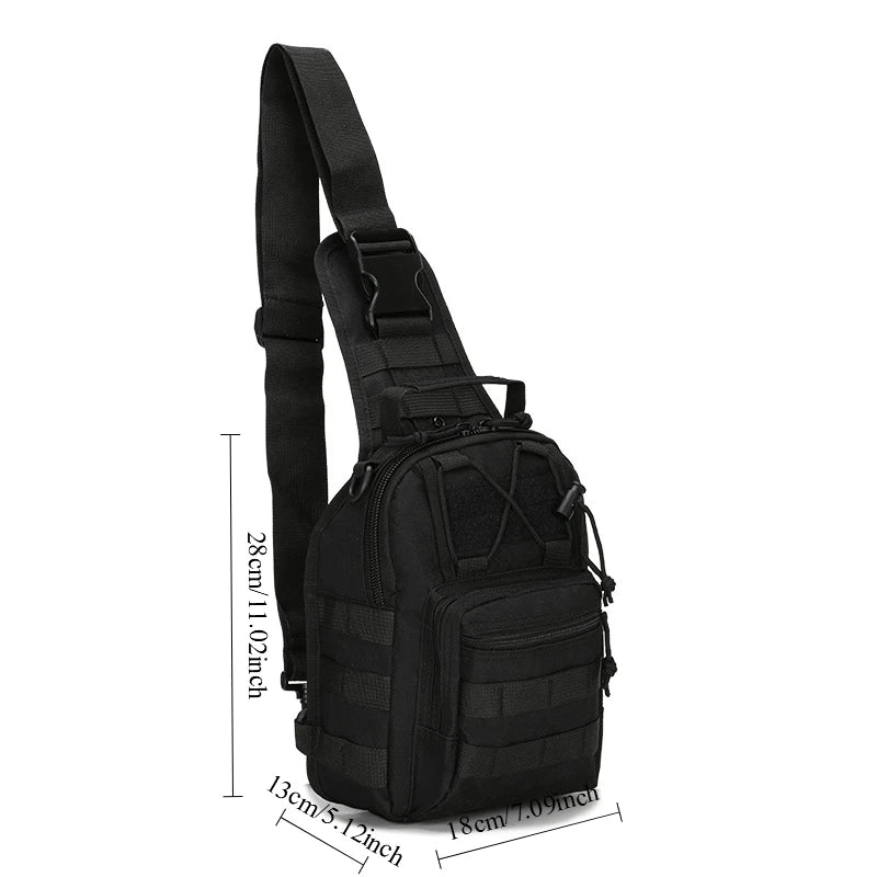 Men's Outdoor Chest bag Camo Shoulder Bag Sling Backpack Oxford Mountain Camping Fishing Trekking