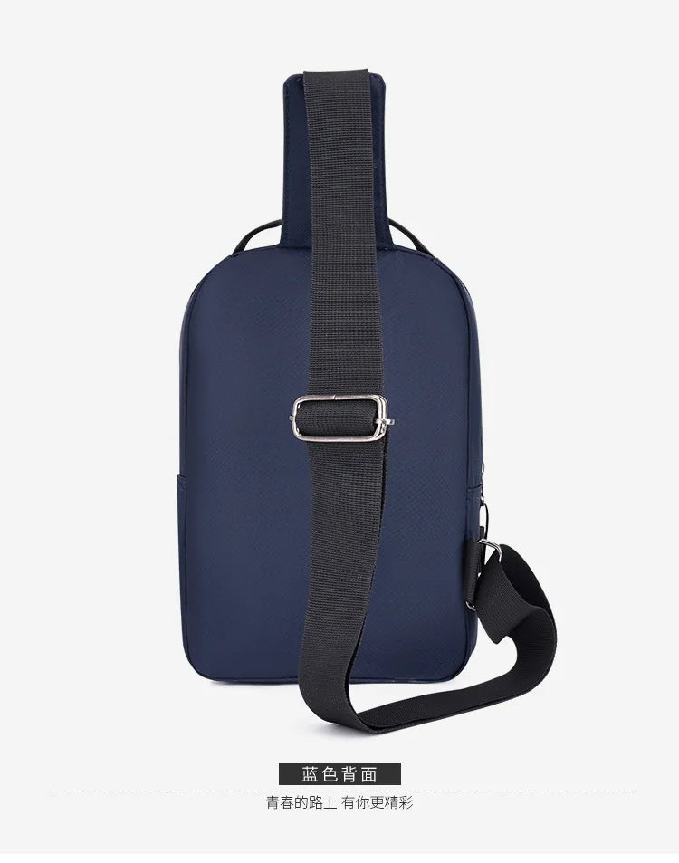 Chest Bag For Men New Large Capacity Shoulder Travel Lightweight Nylon Crossbody Bag Backpack