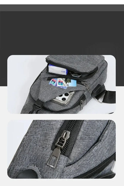 Chest Bag Men's One Shoulder Crossbody Bag Large Capacity Outdoor Sports Leisure Fashion Small Shoulder Bag Backpack Men's