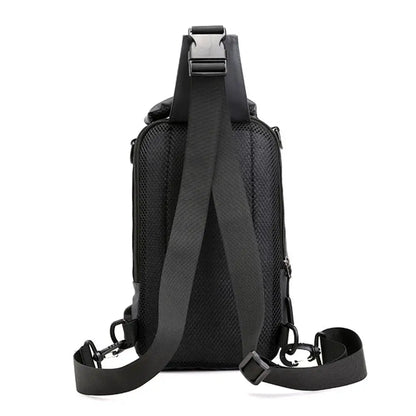 Anti-theft Chest Shoulder Bag Men's Sling Crossbody Bag Messenger Backpack USB Port Bag