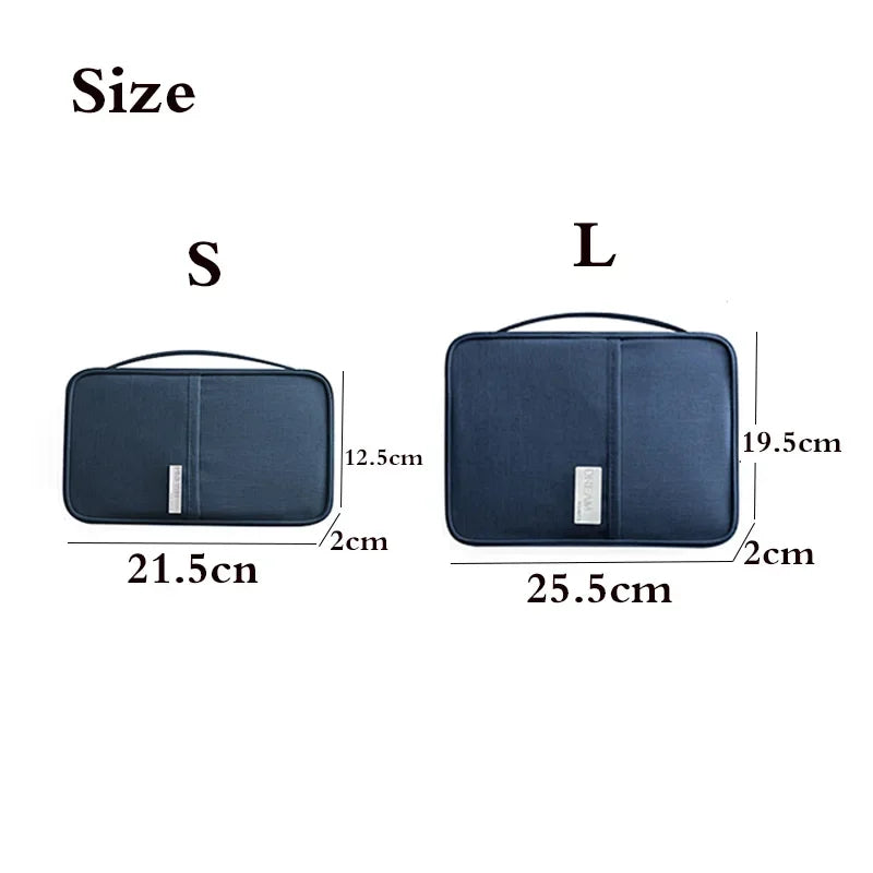 Women Multi-Function Waterproof Travel Passport Holder Cover Case Pink Bags Family Document Organizer Travel Accessories Bag