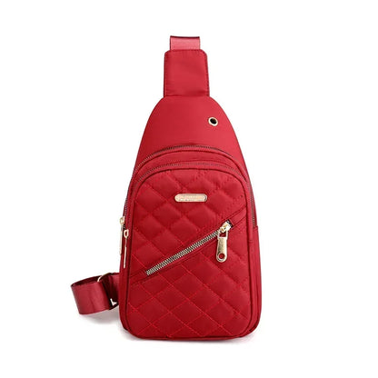 Women's Crossbody Bag Chest Bag Composite Fabric Leisure Shoulder Bag Ladies Backpack Embroidered
