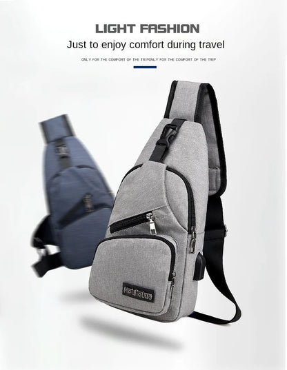 Fashion Casual Crossbody Bag Small Men's Shoulder Bag Men Diagonal Backpack Messenger Phone Bag Boy Fanny Chest Pack