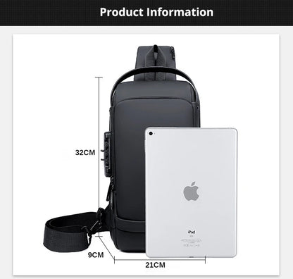 New Brand Designer Men Crossbody Bag PU Leather Classic Anti-Theft Shoulder Bag Chest Bag Multifunctional for Men