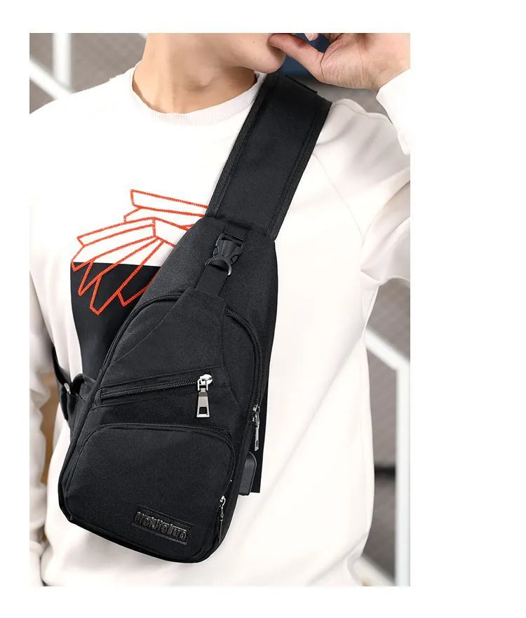 Fashion Casual Crossbody Bag Small Men's Shoulder Bag Men Diagonal Backpack Messenger Phone Bag Boy Fanny Chest Pack