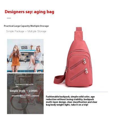 Sling Chest Bag for Women Nylon Fashionable Fanny Pack Shoulder Bags for Women Chest Waist Pack for Travel Crossbody Bags 2024