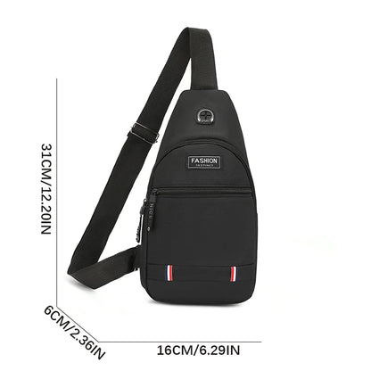 Chest Bag Men's One Shoulder Crossbody Bag Large Capacity Outdoor Sports Leisure Fashion Small Shoulder Bag Backpack Men's