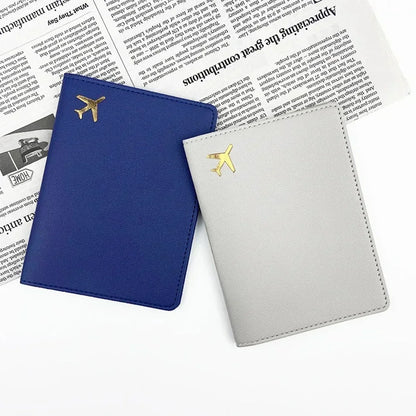 Passport Holder Case for Men Women Unisex Gold Airplane Travel Accessory Cover Lightweight Waterproof Rfid Blocking Slim Holder