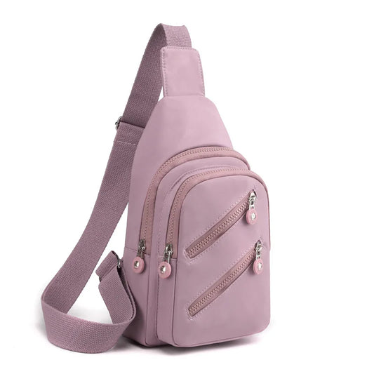 Sling Chest Bag for Women Nylon Fashionable Fanny Pack Shoulder Bags for Women Chest Waist Pack for Travel Crossbody Bags 2024